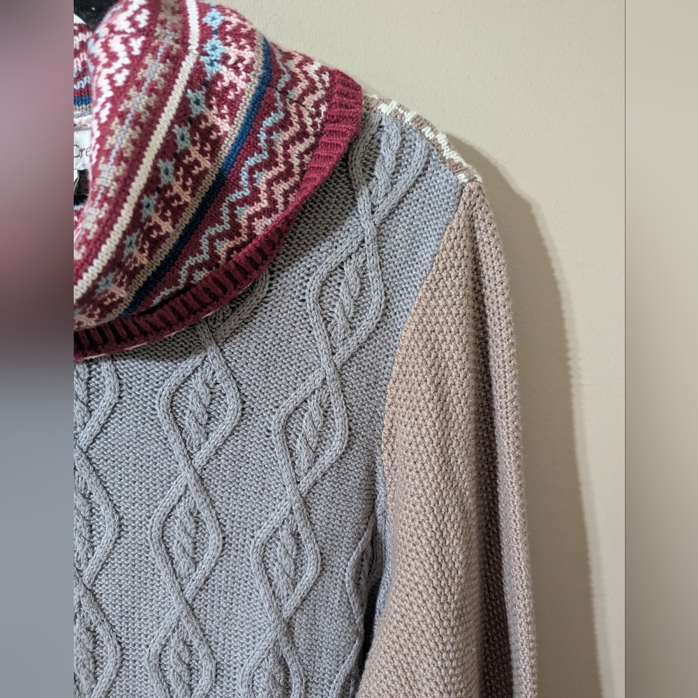 Coldwater Creek Medium Multicolor Patchwork Cowl … - image 4